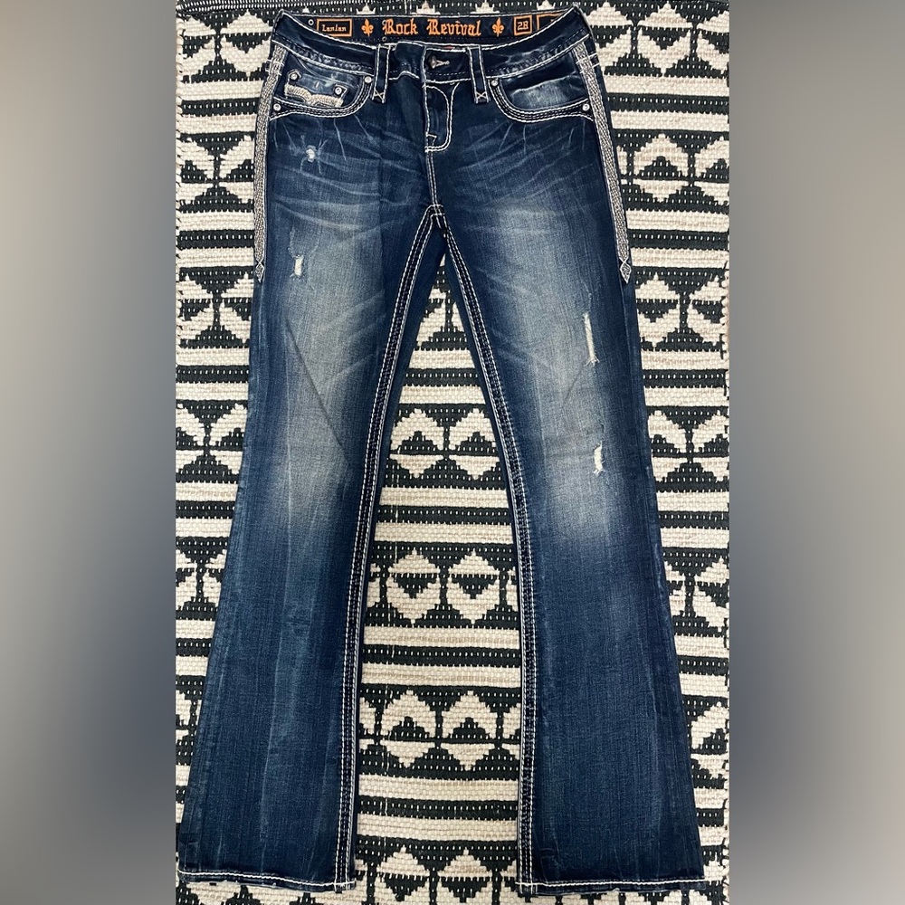 Rock Revival Women's Boot Cut Jeans - Dark Blue